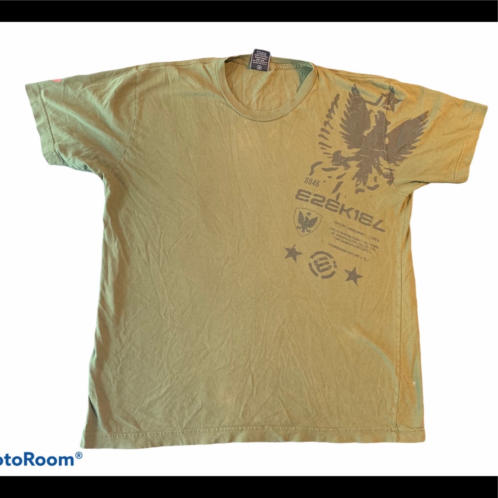 Vintage Eagle Soldier Army T-shirt Khaki Green L